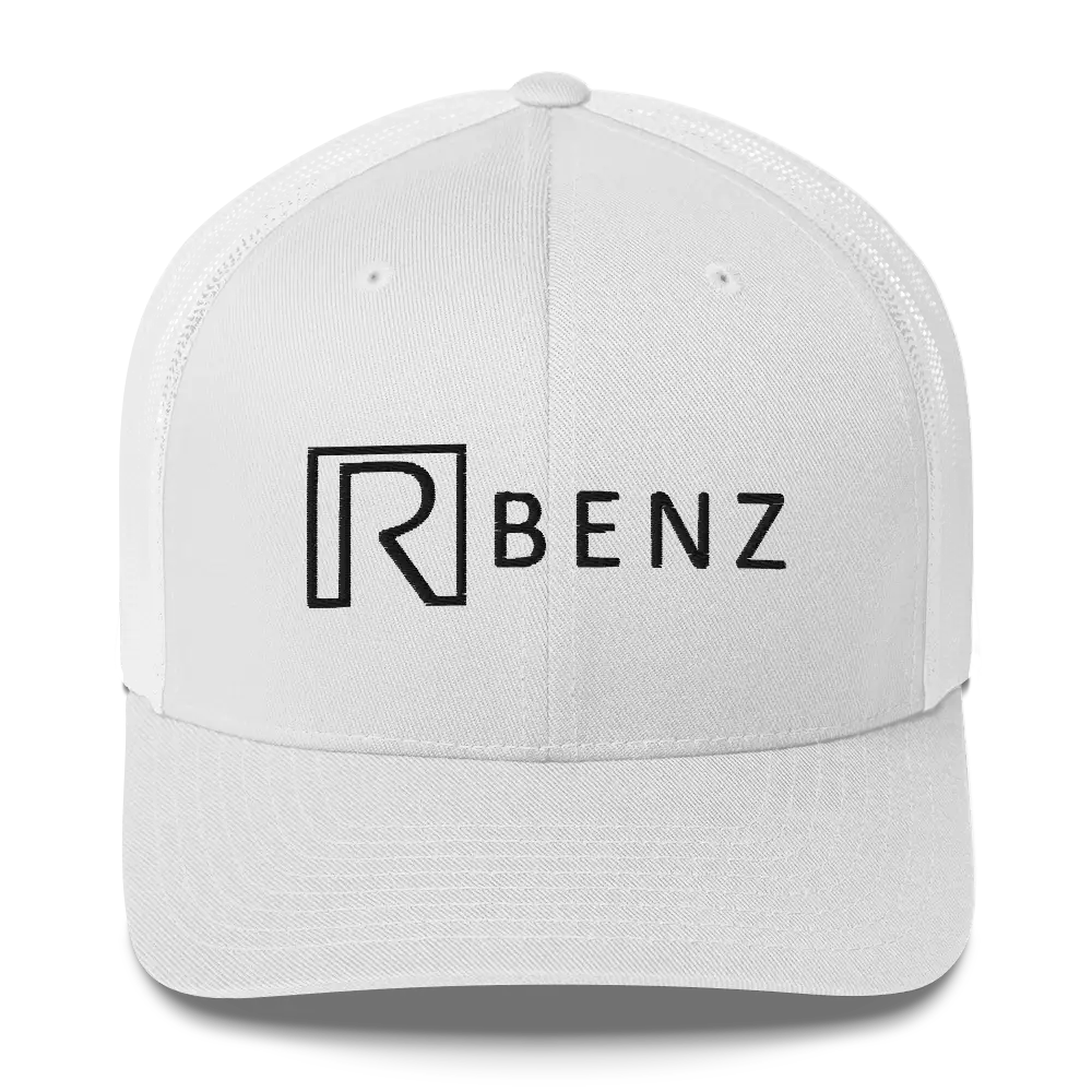 R-benz White Trucker Cap